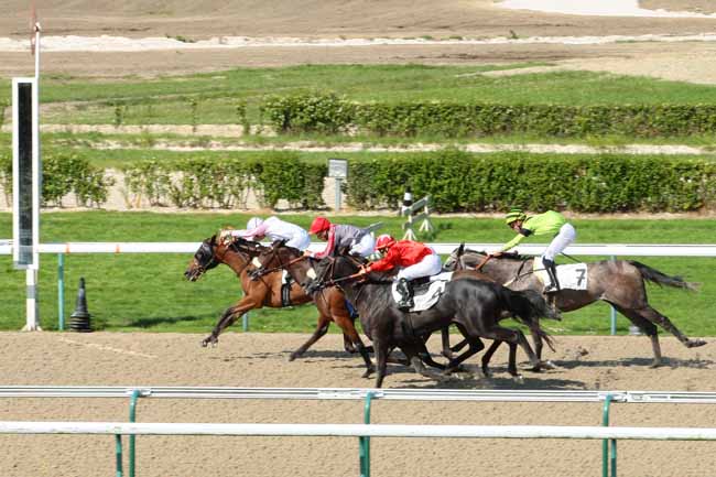 Photo d'arrivée de la course pmu PRIX DE LA PLAINE D'ACHERES à DEAUVILLE le Vendredi 24 juin 2016