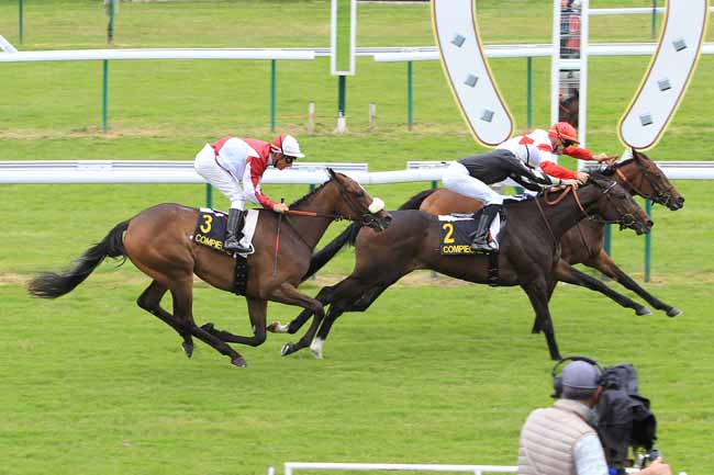 Photo d'arrivée de la course pmu PRIX DE MELEAGRE à COMPIEGNE le Samedi 25 juin 2016