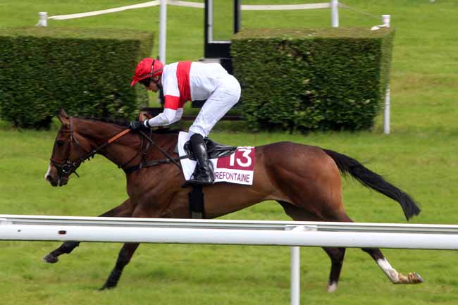 Photo d'arrivée de la course pmu PRIX DU DOUET (PELOTON B) à CLAIREFONTAINE le Mardi 5 juillet 2016