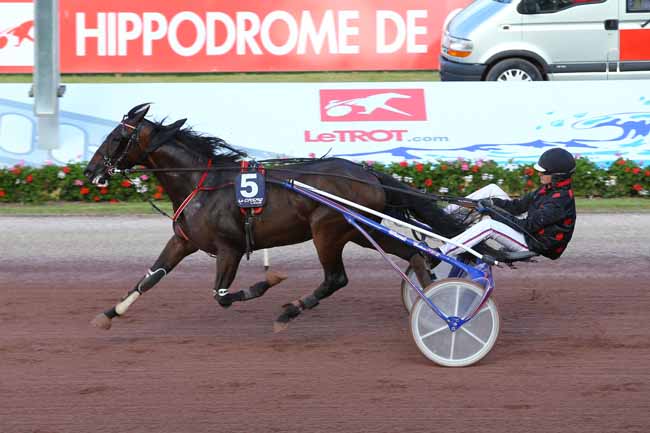 Photo d'arrivée de la course pmu PRIX DES VALERIANES à CABOURG le Vendredi 8 juillet 2016