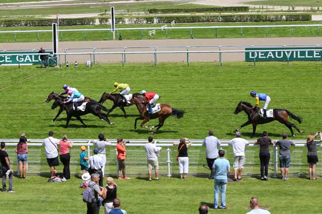 Photo d'arrivée de la course pmu PRIX MACHIAVELLIAN à DEAUVILLE le Vendredi 8 juillet 2016