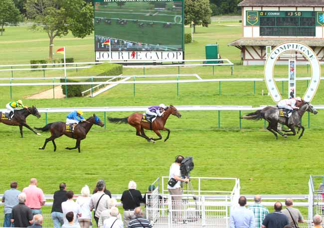 Photo d'arrivée de la course pmu PRIX DE L'ARTOIS à COMPIEGNE le Lundi 11 juillet 2016