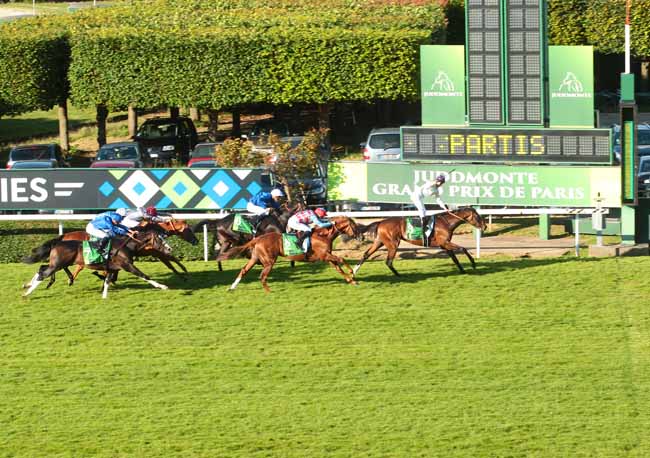 Photo d'arrivée de la course pmu JUDDMONTE GRAND PRIX DE PARIS à SAINT-CLOUD le Jeudi 14 juillet 2016
