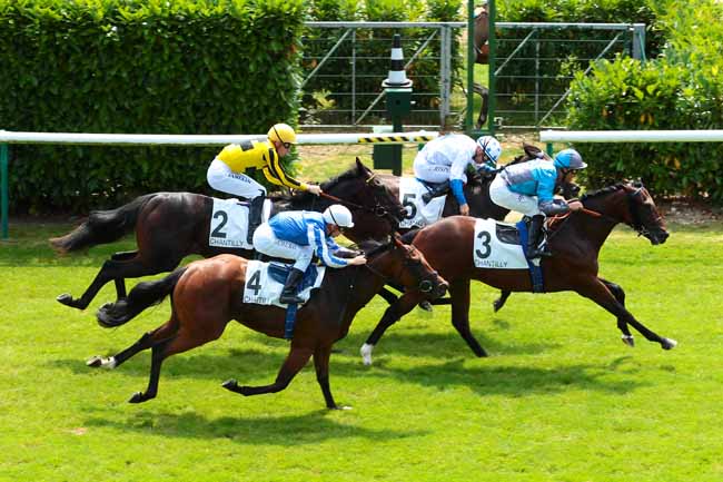 Photo d'arrivée de la course pmu PRIX DE LA CROIX DES VENEURS à CHANTILLY le Vendredi 22 juillet 2016