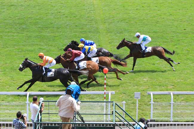 Photo d'arrivée de la course pmu PRIX HERBAGER à MAISONS-LAFFITTE le Dimanche 24 juillet 2016