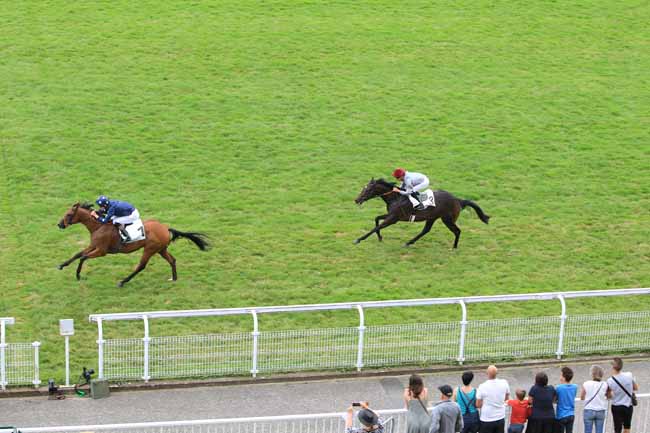 Photo d'arrivée de la course pmu PRIX ROBERT PAPIN à MAISONS-LAFFITTE le Dimanche 24 juillet 2016