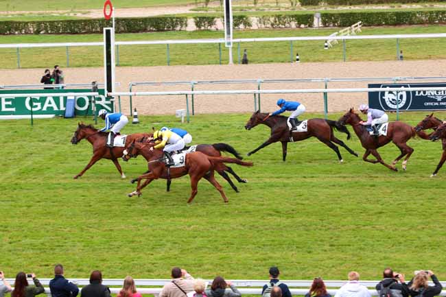 Photo d'arrivée de la course pmu PRIX DE TOURGEVILLE à DEAUVILLE le Mardi 2 août 2016