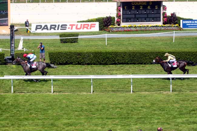 Photo d'arrivée de la course pmu PRIX DE L'ORBIQUET à CLAIREFONTAINE le Samedi 6 août 2016