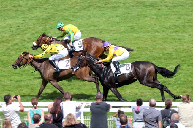 Photo d'arrivée de la course pmu PRIX DE LA POMME à DEAUVILLE le Jeudi 11 août 2016