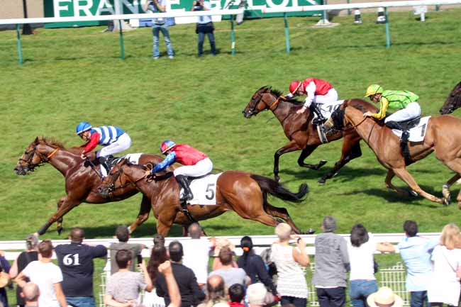 Photo d'arrivée de la course pmu PRIX AGENCE MARTINEZ - GRAND HANDICAP DES SPRINTERS à DEAUVILLE le Samedi 20 août 2016