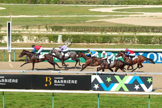Photo d'arrivée de la course pmu PRIX DE LA HETRAIE à DEAUVILLE le Samedi 27 août 2016