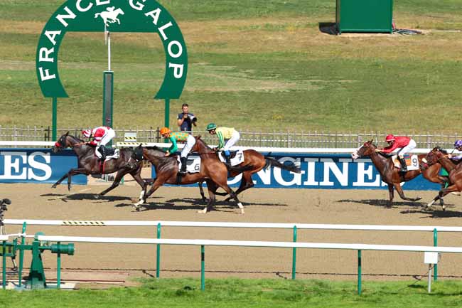 Photo d'arrivée de la course pmu PRIX DU BOIS SAINT-LAZARE à CHANTILLY le Jeudi 1 septembre 2016
