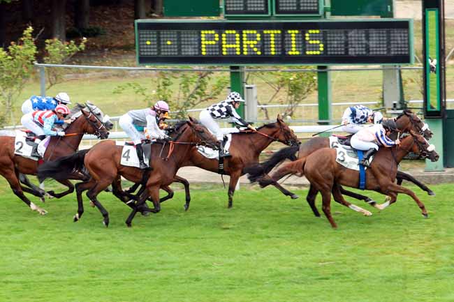 Photo d'arrivée de la course pmu PRIX DU DEBARCADERE à SAINT-CLOUD le Dimanche 4 septembre 2016