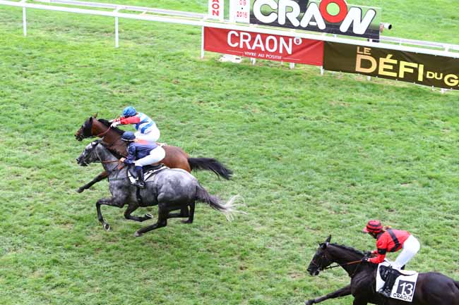 Photo d'arrivée de la course pmu PRIX MARQUISE D'ANDIGNE à CRAON le Lundi 5 septembre 2016