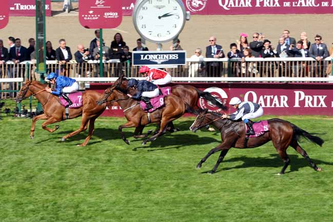 Photo d'arrivée de la course pmu TOTAL PRIX MARCEL BOUSSAC à CHANTILLY le Dimanche 2 octobre 2016