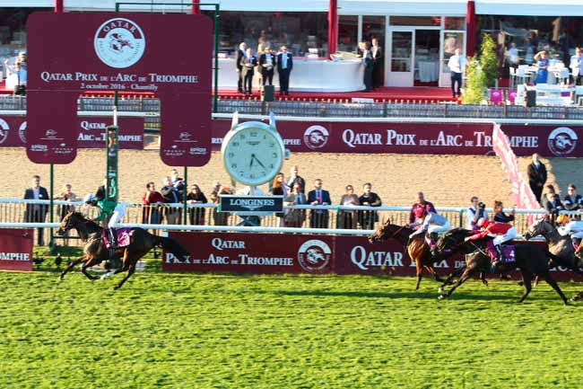 Photo d'arrivée de la course pmu QATAR PRIX DE LA FORET à CHANTILLY le Dimanche 2 octobre 2016