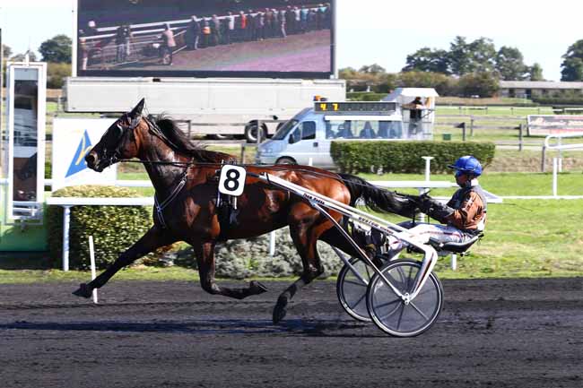 Photo d'arrivée de la course pmu GRAND PRIX ANJOU-MAINE à MESLAY-DU-M. le Mercredi 5 octobre 2016