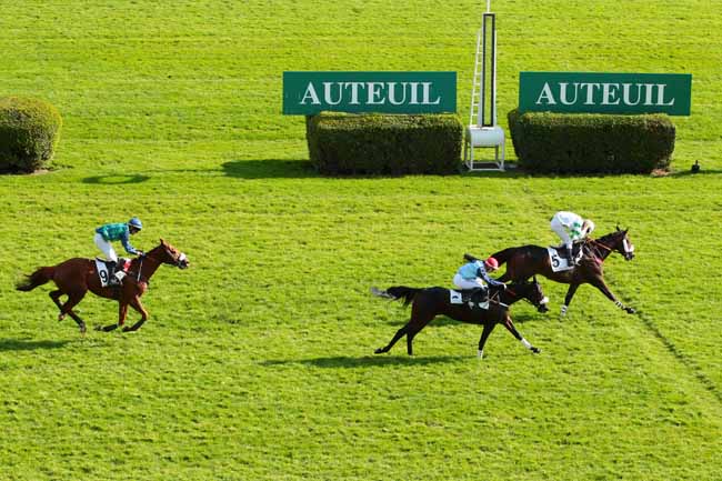 Photo d'arrivée de la course pmu PRIX DUC D'ALBURQUERQUE à AUTEUIL le Samedi 15 octobre 2016