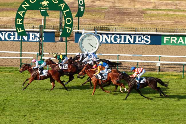 Photo d'arrivée de la course pmu PRIX CASIMIR DELAMARRE - FONDS EUROPEEN DE L'ELEVAGE à CHANTILLY le Dimanche 16 octobre 2016