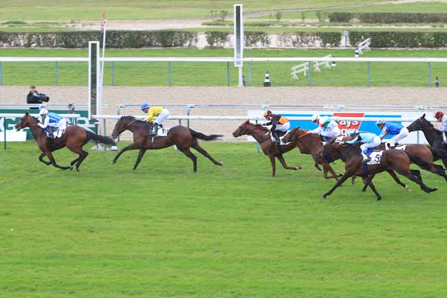 Photo d'arrivée de la course pmu PRIX VULCAIN à DEAUVILLE le Mardi 18 octobre 2016