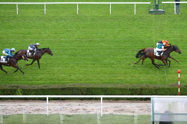 Photo d'arrivée de la course pmu PRIX DE L'ARCHE DE LA DEFENSE à SAINT-CLOUD le Dimanche 23 octobre 2016