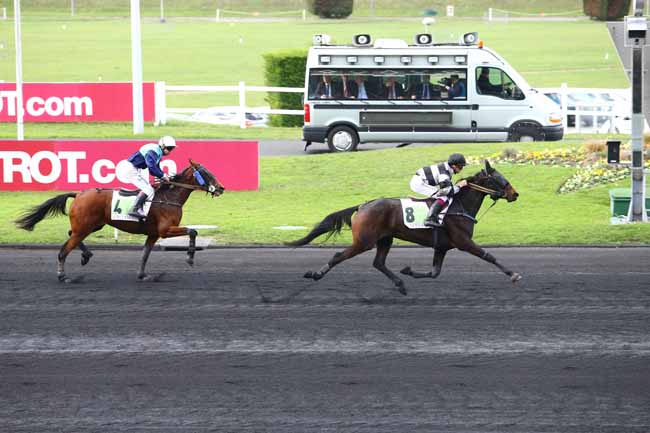 Photo d'arrivée de la course pmu PRIX DE BELLERIVE à PARIS-VINCENNES le Mercredi 2 novembre 2016
