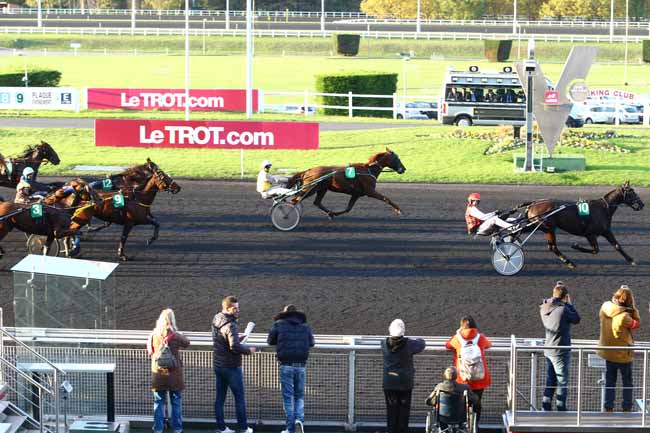 Photo d'arrivée de la course pmu PRIX DE MAURE-DE-BRETAGNE à PARIS-VINCENNES le Mercredi 2 novembre 2016