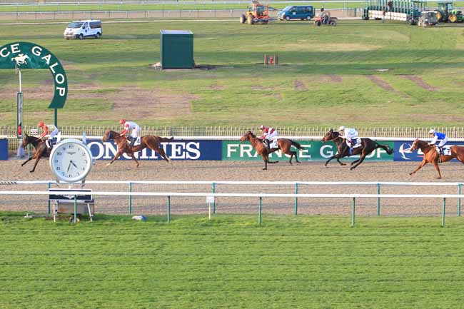 Photo d'arrivée de la course pmu PRIX DU BOIS DU LIEUTENANT à CHANTILLY le Jeudi 3 novembre 2016