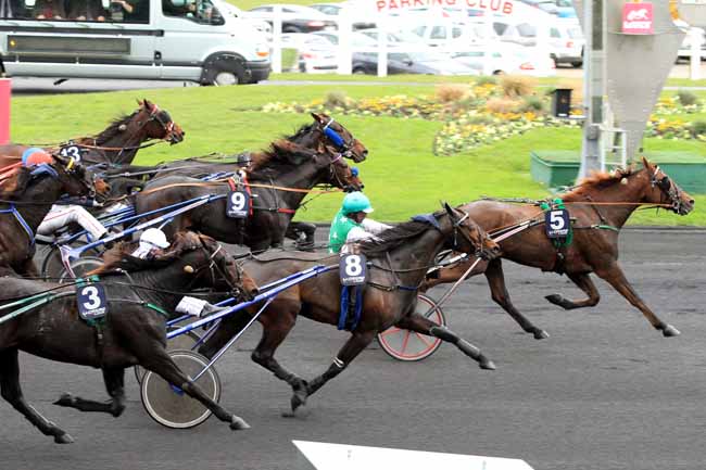 Photo d'arrivée de la course pmu PRIX DE COGNAC à PARIS-VINCENNES le Jeudi 10 novembre 2016