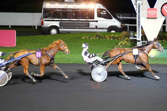 Photo d'arrivée de la course pmu PRIX FERONIA à PARIS-VINCENNES le Mardi 13 décembre 2016