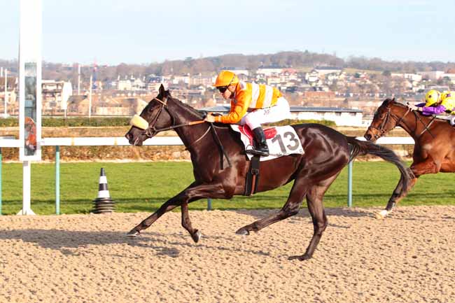 Photo d'arrivée de la course pmu PRIX DE LA CHARENTONNE à DEAUVILLE le Mercredi 14 décembre 2016