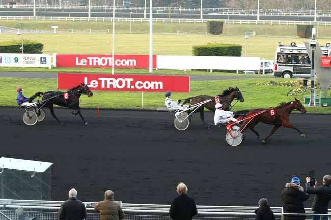 Photo d'arrivée de la course pmu PRIX DE FOS-SUR-MER à PARIS-VINCENNES le Mardi 20 décembre 2016