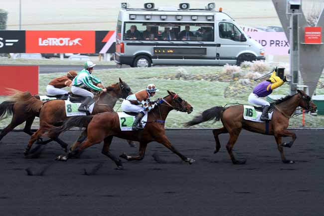 Photo d'arrivée de la course pmu PRIX YVONNICK BODIN à PARIS-VINCENNES le Samedi 31 décembre 2016