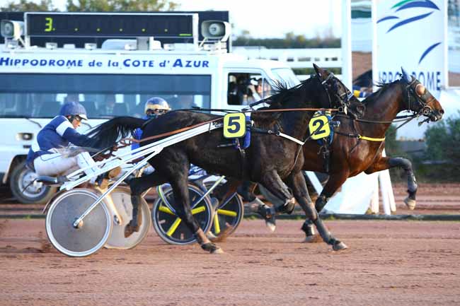 Photo d'arrivée de la course pmu PRIX PROMISING CATCH (GR A) à CAGNES-SUR-MER le Jeudi 12 janvier 2017