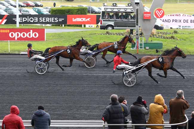 Photo d'arrivée de la course pmu PRIX GELINOTTE à PARIS-VINCENNES le Dimanche 15 janvier 2017