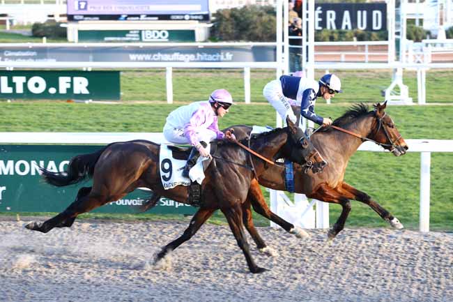 Photo d'arrivée de la course pmu PRIX DES COQUELICOTS à CAGNES-SUR-MER le Vendredi 20 janvier 2017