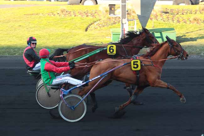 Photo d'arrivée de la course pmu PRIX DE FRESNES (GR A) à PARIS-VINCENNES le Vendredi 20 janvier 2017