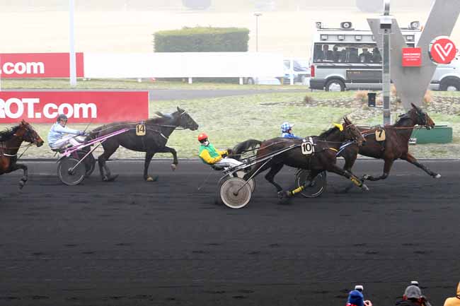 Photo d'arrivée de la course pmu PRIX DE SAINTE-GAUBURGE à PARIS-VINCENNES le Lundi 23 janvier 2017