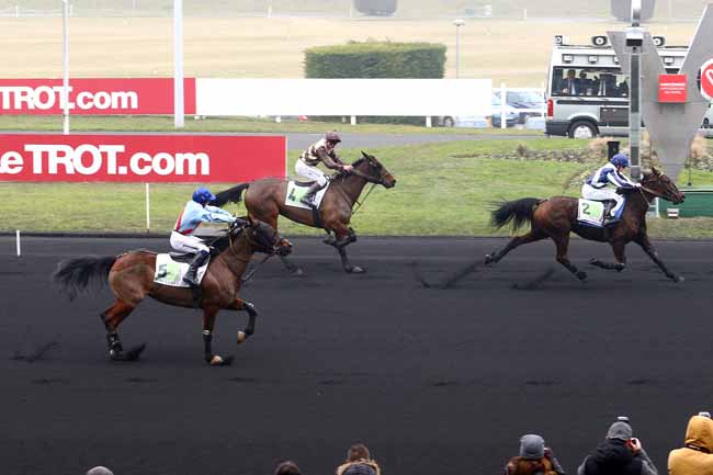 Photo d'arrivée de la course pmu PRIX D'EVRAN à PARIS-VINCENNES le Lundi 23 janvier 2017