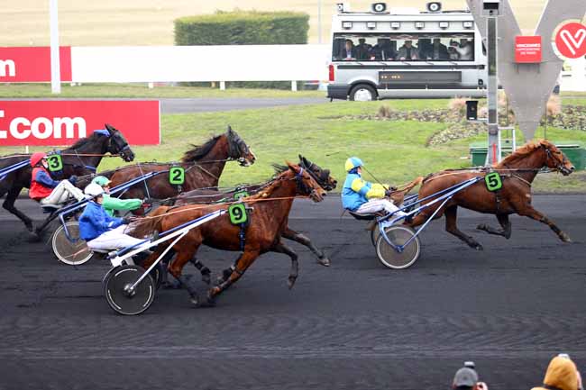 Photo d'arrivée de la course pmu PRIX DE LAMBALLE (GR B) à PARIS-VINCENNES le Mardi 24 janvier 2017