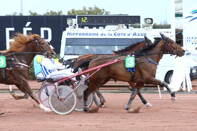 Photo d'arrivée de la course pmu PRIX DU PERIGORD à CAGNES-SUR-MER le Mercredi 25 janvier 2017