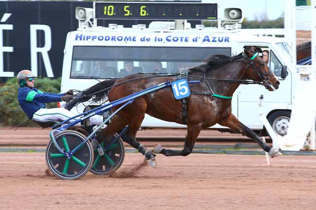 Photo d'arrivée de la course pmu PRIX HENRI ESTABLE à CAGNES-SUR-MER le Mercredi 25 janvier 2017