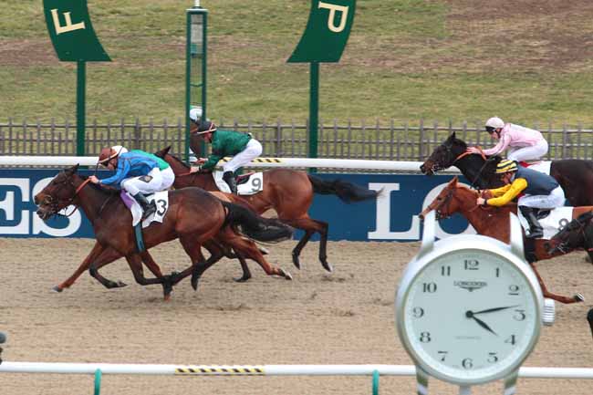 Photo d'arrivée de la course pmu PRIX DU CHEMIN DE HALLAGE à CHANTILLY le Vendredi 27 janvier 2017