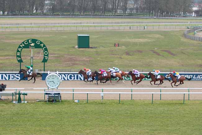 Photo d'arrivée de la course pmu PRIX DE LA ROUTE DU LUDE à CHANTILLY le Vendredi 27 janvier 2017