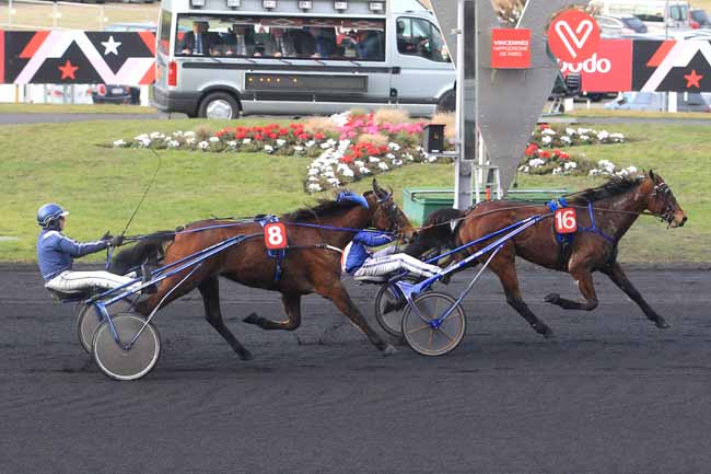 Photo d'arrivée de la course pmu PRIX READY CASH à PARIS-VINCENNES le Samedi 28 janvier 2017