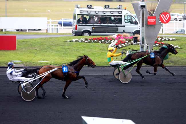Photo d'arrivée de la course pmu PRIX DE SARLAT à PARIS-VINCENNES le Mardi 31 janvier 2017