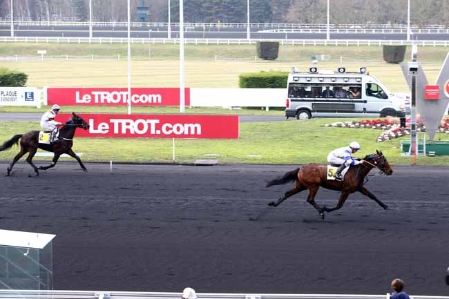 Photo d'arrivée de la course pmu PRIX DE CAUSSADE à PARIS-VINCENNES le Mardi 14 février 2017