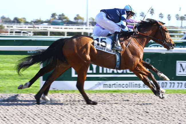 Photo d'arrivée de la course pmu PRIX CHARITY MILE à CAGNES-SUR-MER le Samedi 25 février 2017