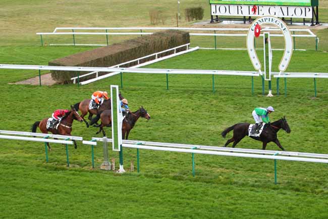 Photo d'arrivée de la course pmu PRIX GASTON DE LA MOTTE à COMPIEGNE le Lundi 6 mars 2017