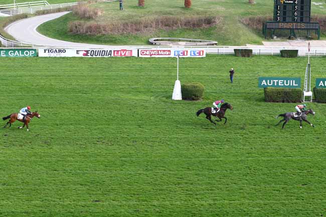 Photo d'arrivée de la course pmu PRIX DUC D'ANJOU à AUTEUIL le Dimanche 12 mars 2017
